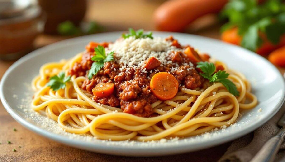 Une recette légère de spaghettis à la bolognaise