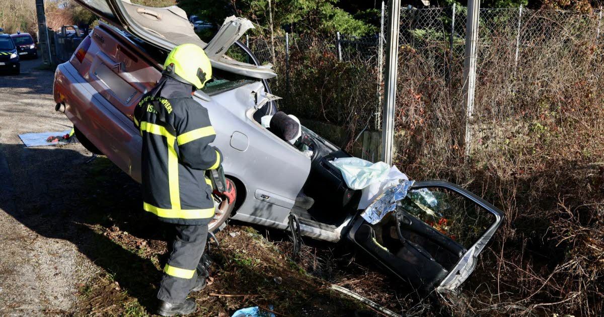 Accident spectaculaire en Isère : deux blessés légers après une sortie de route