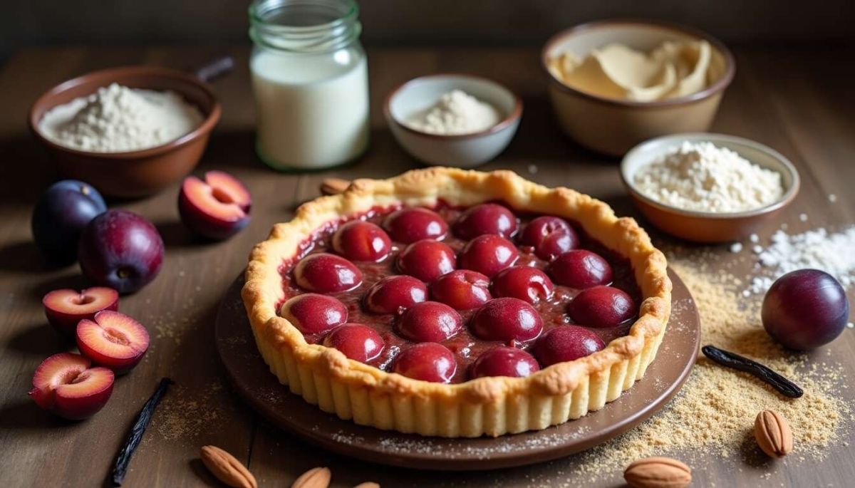 Une tarte aux prunes revisitée : alliez santé et tradition