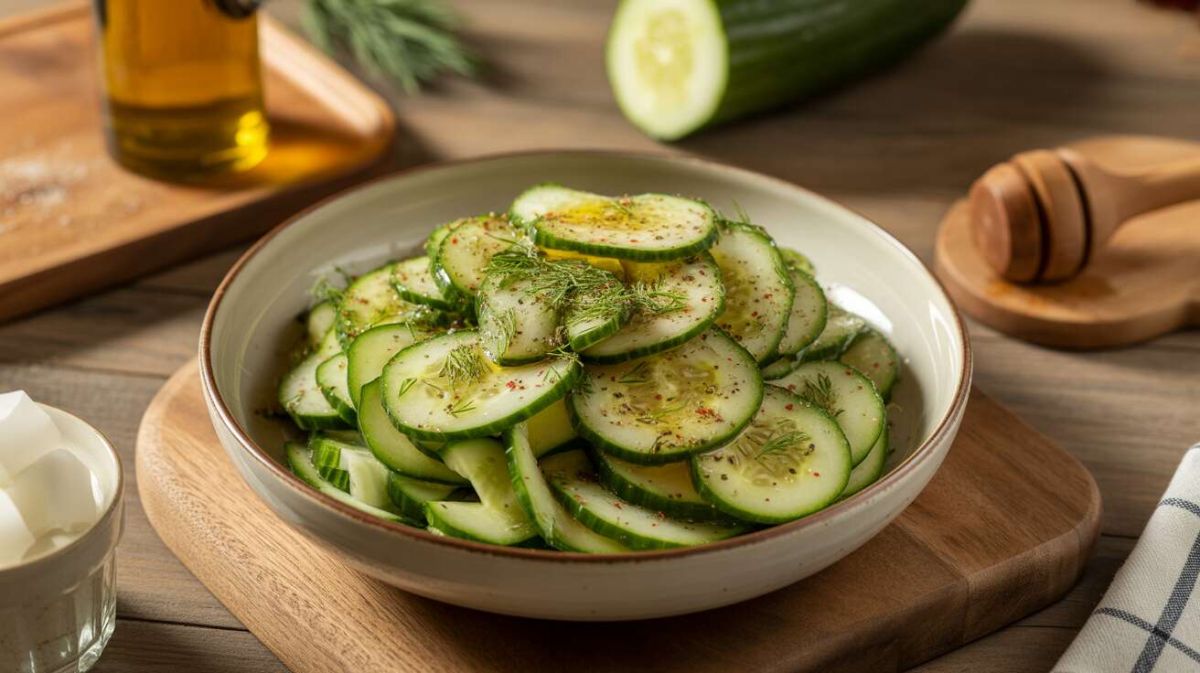 Une salade de concombres irrésistible pour l'été