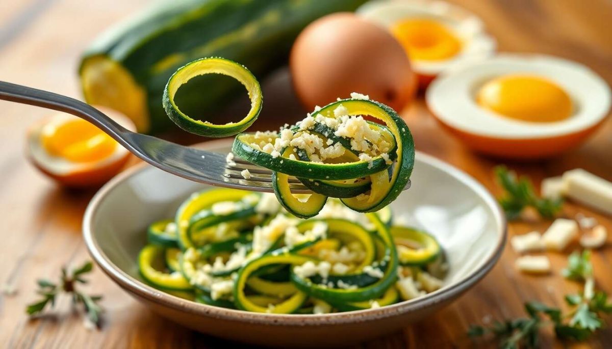 Un dîner rapide et savoureux avec courgette et œuf