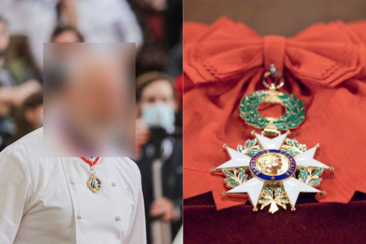 Le chef étoilé Philippe Etchebest reçoit la Légion d'honneur des mains d'Emmanuel Macron