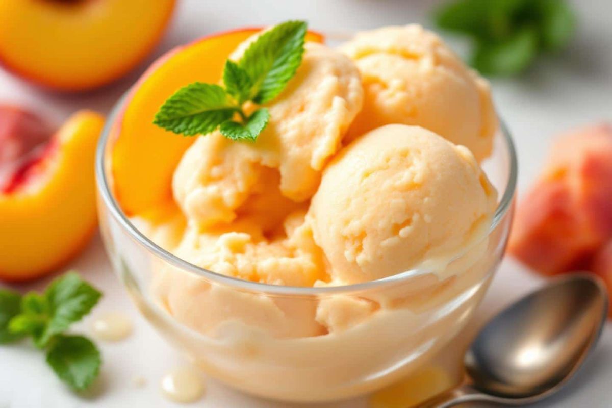 Découvrez le sorbet pêche et yaourt minute, sans sorbetière