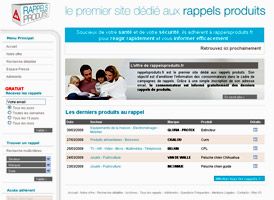 Un site dédié au rappel de produits