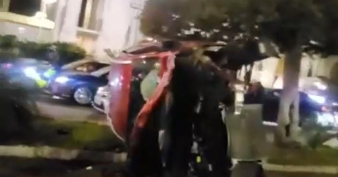 Collision sur la Promenade des Anglais : une voiture retrouvée sur le flanc