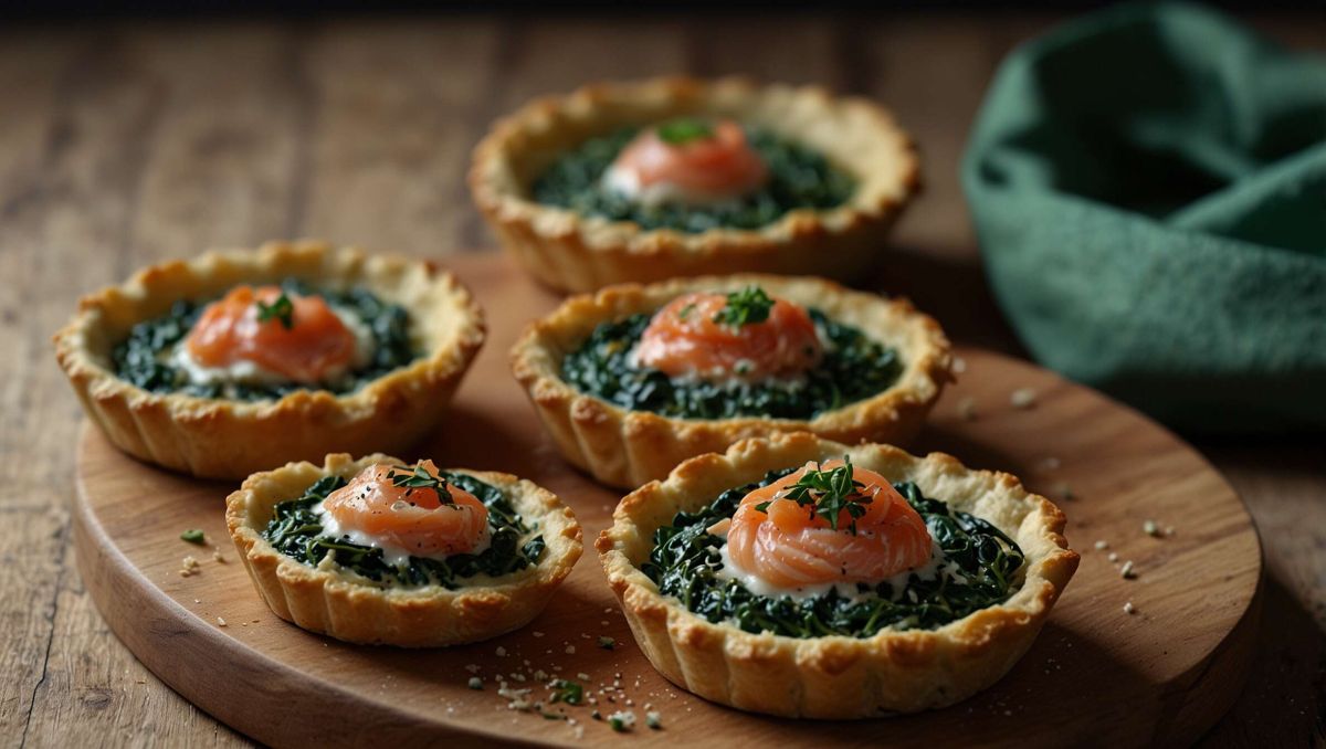 Des tartelettes au saumon et épinards qui éveilleront vos sens