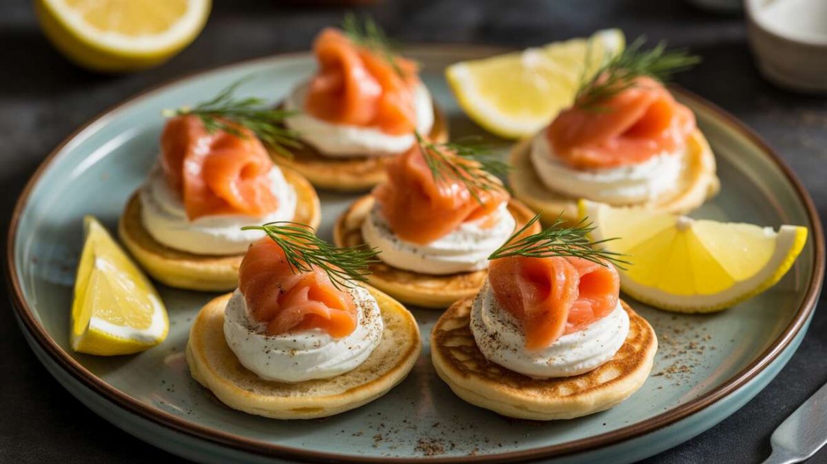 Des mini-blinis raffinés au saumon fumé pour éblouir vos invités