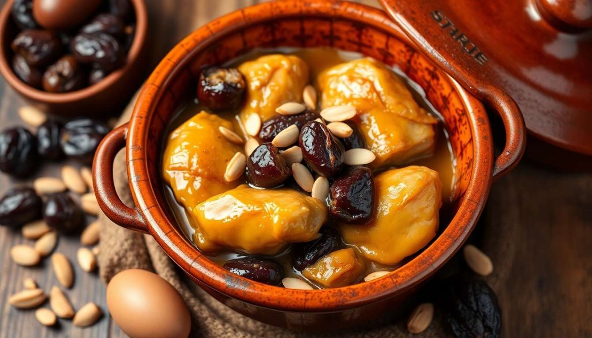 Découvrez la magie du tajine de poulet aux pruneaux et amandes