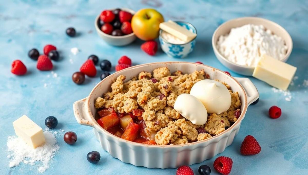 Crumble de pommes et fruits rouges : une douceur réconfortante