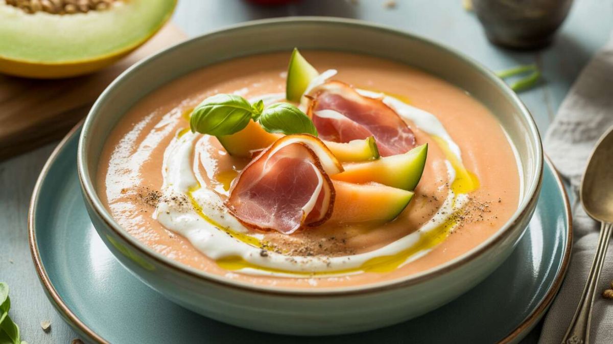 La soupe froide de melon et jambon de Parme : un délice estival à savourer