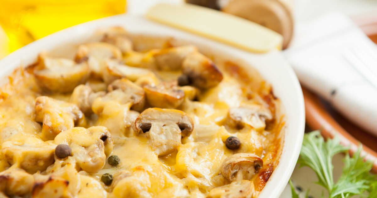 Savourez l'automne avec ce gratin de pommes de terre, champignons et gorgonzola
